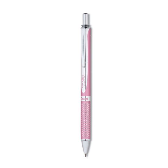 Picture of Pentel® EnerGel Alloy RT Retractable Liquid Gel Pen, .7mm, Pink Barrel, Black Ink