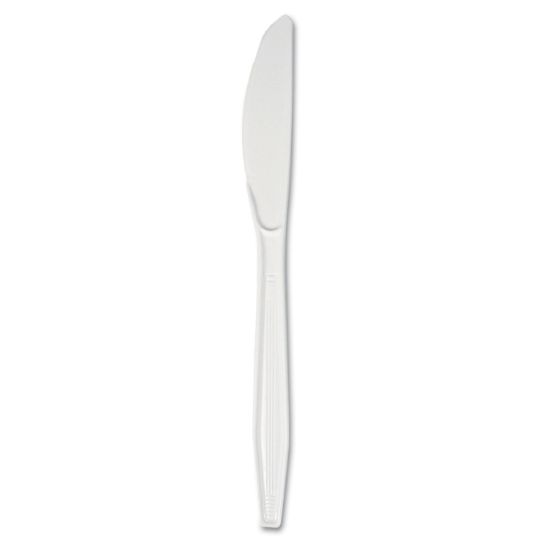 Picture of Boardwalk® Mediumweight Polystyrene Cutlery, Knife, White, 100/Box