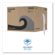 Picture of Boardwalk® Mediumweight Wrapped Polypropylene Cutlery, Knives, White, 1000/Carton