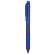 Picture of Pentel® EnerGel-X Retractable Roller Gel Pen, 1mm, Trans Blue Barrel, Blue Ink, Dozen