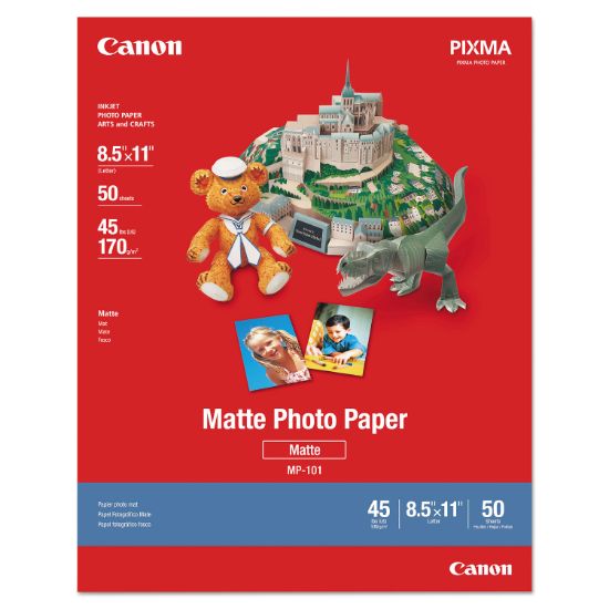 Picture of Canon® Photo Paper Plus, Matte, 8-1/2 x 11, 50 Sheets/Pack