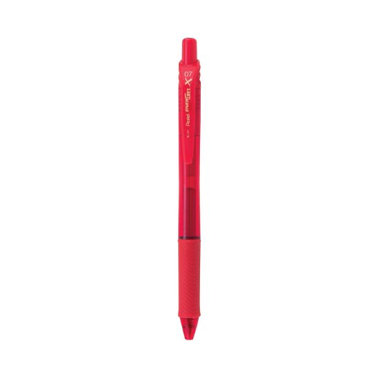 Picture of Pentel® EnerGel-X Retractable Roller Gel Pen, .7mm, Red Barrel/Ink, Dozen