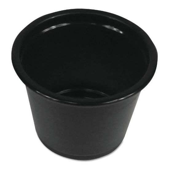 Picture of Boardwalk® Soufflé/Portion Cups, 1 oz, Polypropylene, Black, 2500/Carton