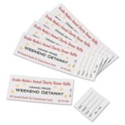 Picture of Avery® Printable Tickets w/Tear-Away Stubs, 8 1/2 x 11, White, 10/Sheet, 20Sheets/Pack