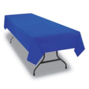 Picture of Tablemate® Table Set Rectangular Table Cover, Heavyweight Plastic, 54 x 108, Blue, 6/Pack