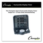 Picture of Champion Sports Dual Timer/Clock w/Jumbo Display, LCD, 3 1/2 x 1 x 4 1/2