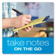 Picture of Ampad® Perforated Writing Pad, Narrow, 5 x 8, Canary, 50 Sheets, Dozen