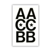 Picture of Chartpak® Press-On Vinyl Uppercase Letters, Self Adhesive, Black, 3"h, 50/Pack