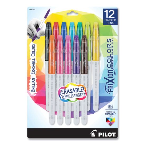 Picture of Pilot® FriXion Colors Erasable Stick Marker Pen, 2.5mm, Assorted Ink/Barrel, 12/Set