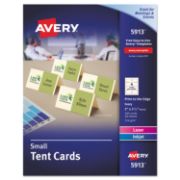 Picture of Avery® Small Tent Card, Ivory, 2 x 3 1/2, 4 Cards/Sheet, 160/Box