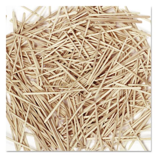 Picture of Chenille Kraft® Flat Wood Toothpicks, Wood, Natural, 2500/Pack