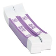 Picture of Coin-Tainer® Currency Straps, Violet, $2,000 in $20 Bills, 1000 Bands/Pack