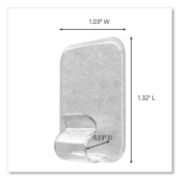 Picture of Command™ Adjustables Repositionable Mini Clips, Plastic, White, 0.5 lb Capacity, 14 Clips and 12 Strips