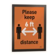 Picture of Durable® DURAFRAME Sign Holder, 5 1/2 x 8 1/2, Black Frame, 2/Pack