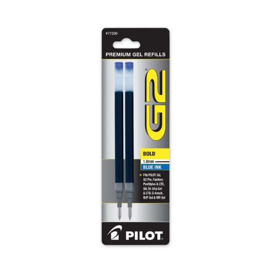 Picture of Pilot® Refill for Pilot G2 Gel Ink Pens, Bold Point, Blue Ink, 2/Pack
