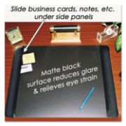 Picture of Artistic® Executive Desk Pad with Leather-Like Side Panels, 24 x 19, Black