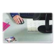 Picture of Artistic® KrystalView Desk Pad with Antimicrobial Protection, 17 x 12, Frosted Finish, Clear