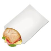 Picture of Bagcraft PB25 Grease-Resistant Sandwich Bags, 6 1/2 x 1 x 8, White, 2000/Carton