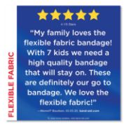 Picture of BAND-AID® Flexible Fabric Adhesive Bandages, 1" x 3", 100/Box