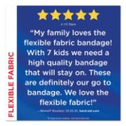 Picture of BAND-AID® Flexible Fabric Extra Large Adhesive Bandages, 1 1/4" x 4", 10/Box