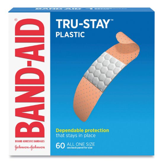 Picture of BAND-AID® Plastic Adhesive Bandages, 3/4 x 3, 60/Box