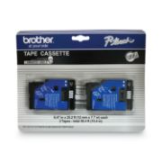 Picture of Brother P-Touch® TC Tape Cartridges for P-Touch Labelers, 1/2"w, Black on Clear, 2/Pack