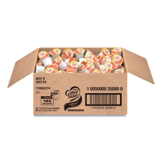 Picture of Coffee-mate® Liquid Coffee Creamer, Hazelnut, 0.375 oz Cups, 180/Carton