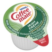 Picture of Coffee-mate® Liquid Coffee Creamer, Irish Crème, 0.375 oz Mini Cups, 50/Box, 4 Box/Carton