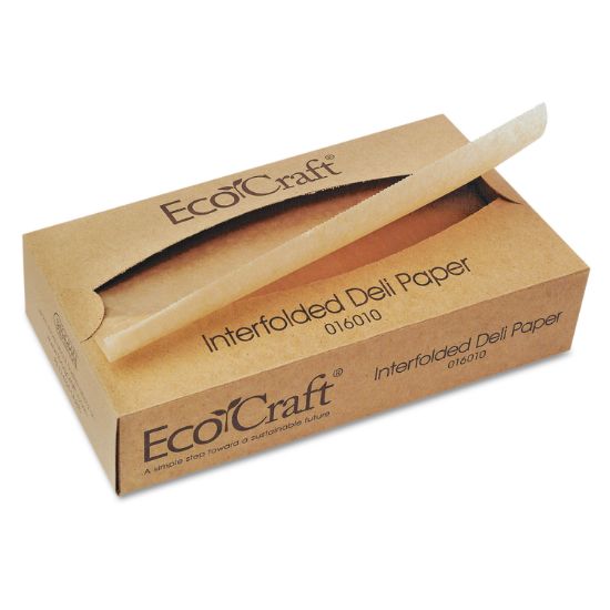 Picture of Bagcraft EcoCraft Interfolded Soy Wax Deli Sheets, 10 x 10 3/4, 500/Box, 12 Boxes/Carton