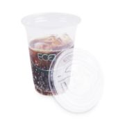 Picture of Eco-Products® GreenStripe Renewable & Compost Cold Cup Flat Lids, F/9-24oz., 100/PK, 10 PK/CT