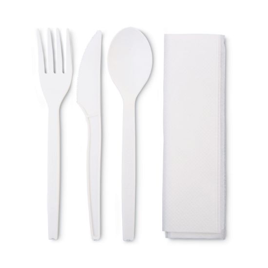 Picture of Eco-Products® PolystyreneM WraPolypropyleneed Cutlery Kit, White, 250/Carton