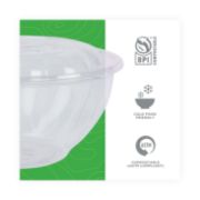 Picture of Eco-Products® Renewable & Compostable Salad Bowls w/ Lids - 32oz., 50/PK, 3 PK/CT