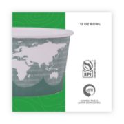 Picture of Eco-Products® World Art Renewable & Compostable Food Container - 12oz., 25/PK, 20 PK/CT