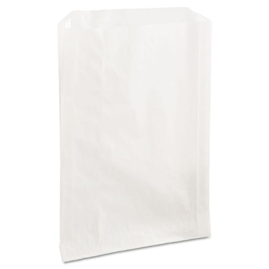 Picture of Bagcraft PB25 Grease-Resistant Sandwich Bags, 6 1/2 x 1 x 8, White, 2000/Carton