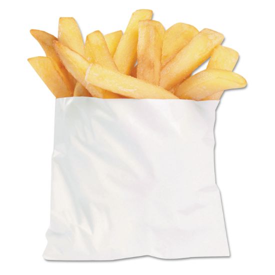 Picture of Bagcraft PB3 French Fry Bags, 4 1/2 x 2 x 3 1/2, White, 2000/Carton