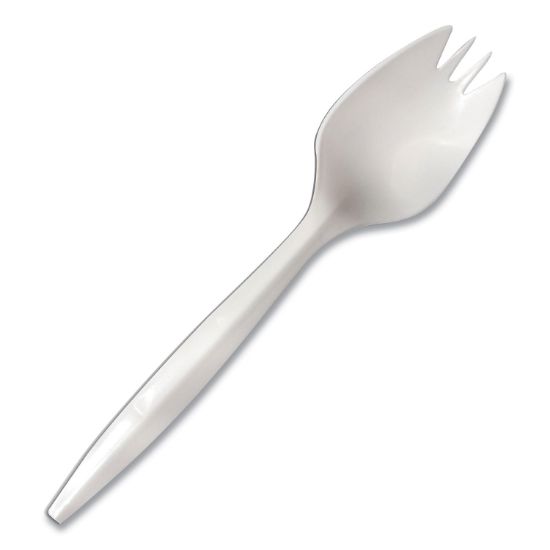 Picture of Berkley Square Mediumweight Polypropylene Cutlery, Spork, White, 1,000/Carton