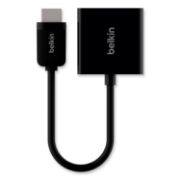 Picture of Belkin® HDMI to VGA + 3.5mm Audio Adapter, M/F, 1080p, 5 ft., Black