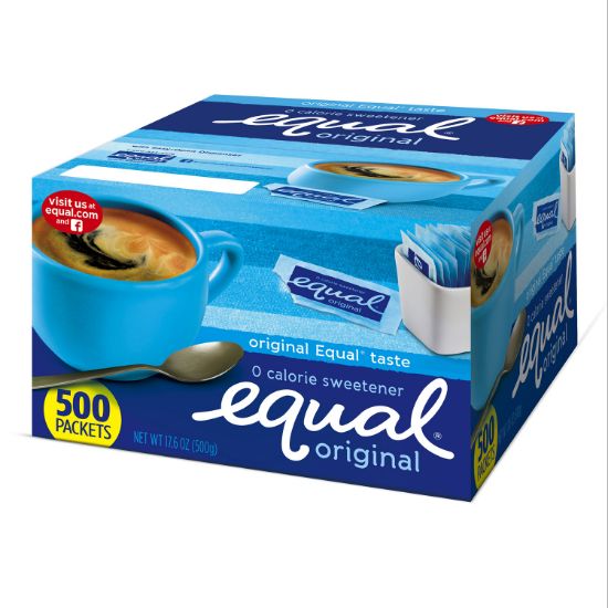 Picture of Equal® Zero Calorie Sweetener, 0.035 oz Packets, 500/Box
