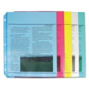 Picture of C-Line® Colored Polypropylene Sheet Protector, Assorted Colors, 2", 11 x 8 1/2, 50/BX