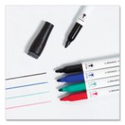 Picture of U Brands Medium Point Low-Odor Dry-Erase Markers with Erasers, Assorted Colors, 12/Pack