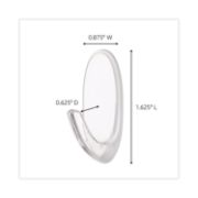 Picture of Command™ Clear Hooks & Strips, Plastic, Medium, 50 Hooks w/50 Adhesive Strips per Carton