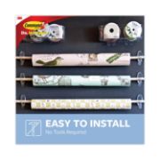 Picture of Command™ Clear Hooks & Strips, Plastic, Medium, 50 Hooks w/50 Adhesive Strips per Carton