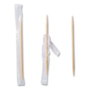 Picture of Royal Cello-Wrapped Round Wood Toothpicks, 2 1/2", Natural, 1000/Box, 15 Boxes/Carton