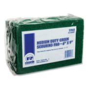 Picture of Royal Medium-Duty Scouring Pad, 6 x 9, Green, 60/Carton
