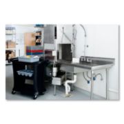 Picture of Rubbermaid® Commercial Cutlery Bin, 4 Compartments, Plastic, Gray