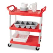 Picture of Rubbermaid® Commercial Cutlery Bin, 4 Compartments, Plastic, Gray