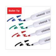Picture of Universal® Dry Erase Markers, Bullet Tip, Assorted, 4/Set