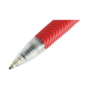 Picture of Universal® Economy Retractable Ballpoint Pen, Red Ink, Clear, 1mm, Dozen