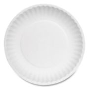 Picture of AJM Packaging Corporation Uncoated Paper Plates, 6 Inches, White, Round, 1000/Carton