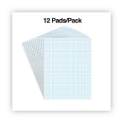 Picture of Universal® Glue Top Pad, Quad Rule, 8 1/2 x 11 3/4, White, 50 Sheets, Dozen